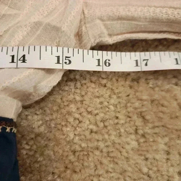 Flying Tomato Dress Tan Brown Size M Boho Long Sleeves V Neck #V505 - Picture 5 of 5